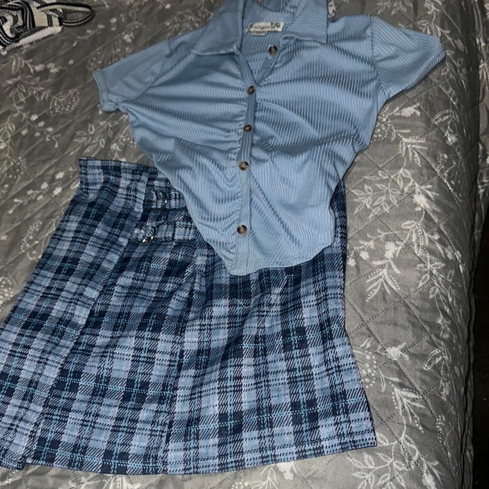 Blue Button-Up Kids Shirt